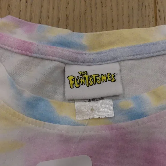 Vintage Y2K "Fashion Passion" Flintstones Hanna-Barbera Tie-Dye T-Shirt - Picture 3 of 4